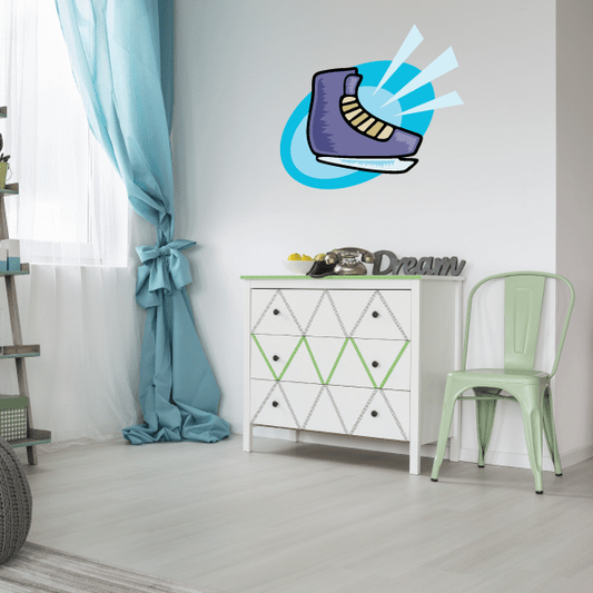 Image of Ice Skating Wall Decal - Vinyl Sticker - Car Sticker - Die Cut Sticker - CDScolor0076