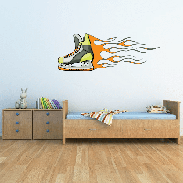 Image of Ice Skating Wall Decal - Vinyl Sticker - Car Sticker - Die Cut Sticker - CDScolor0078