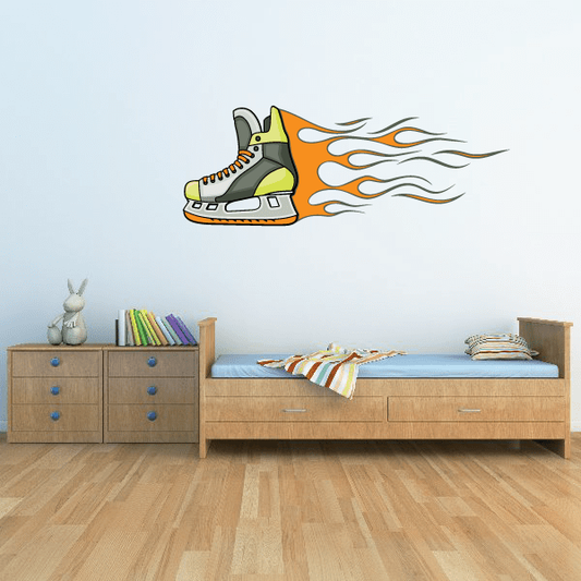 Image of Ice Skating Wall Decal - Vinyl Sticker - Car Sticker - Die Cut Sticker - CDScolor0078