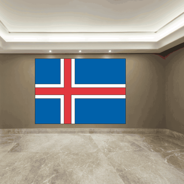 Image of Iceland Flag Sticker 01