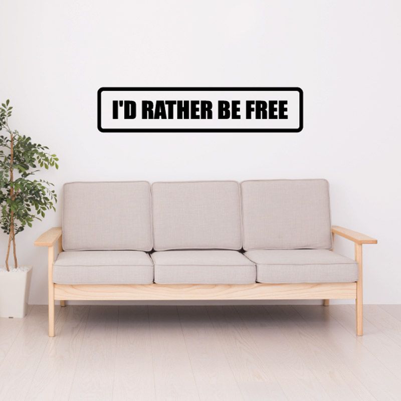 Image of Id rather be free Decal