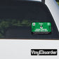 Idaho zombie hunting permit sticker, green with permit text and zombie hunter graphic
