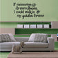 Wall decal with quote 'If memories were flowers' and flower doodles