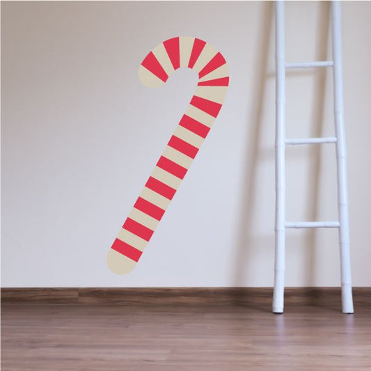 Image of Illustrated Candy Cane Sticker