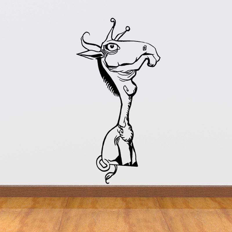 Image of Illustrated Style Giraffe Decal