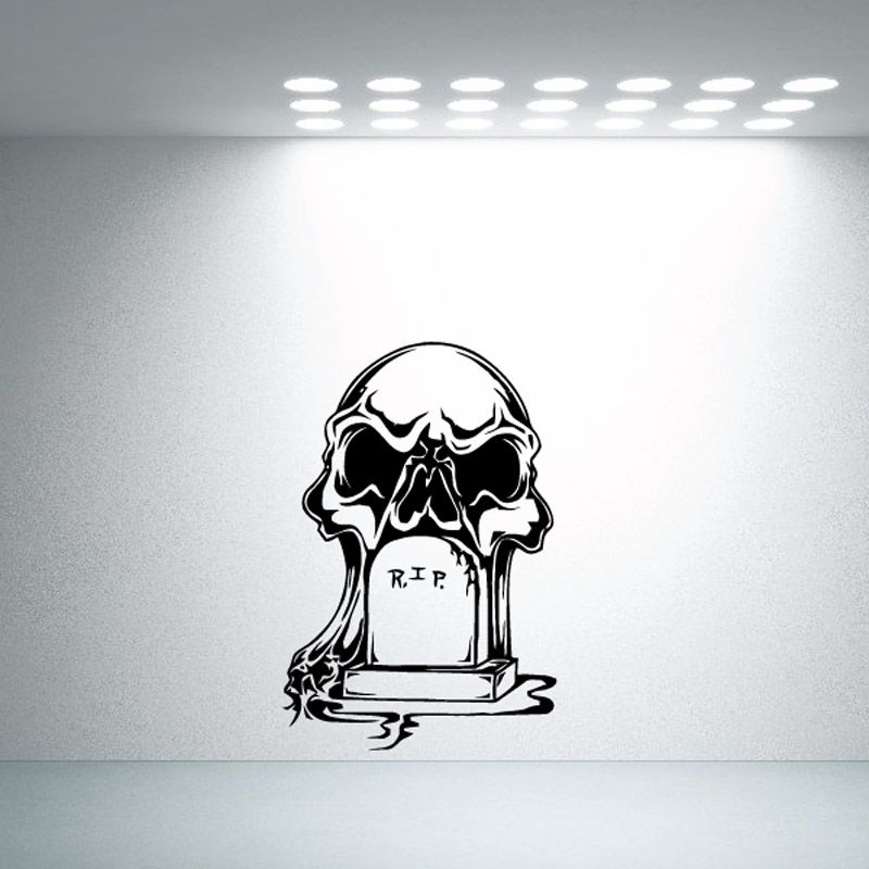 Image of In memory of Skull R.I.P Grave Vinyl Decal Wall Sticker Mural ILMWall Decal - Vinyl Decal - Car Decal - DC002