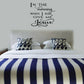 Script wall decal with quote: 'In the morning when I rise, give me Jesus'