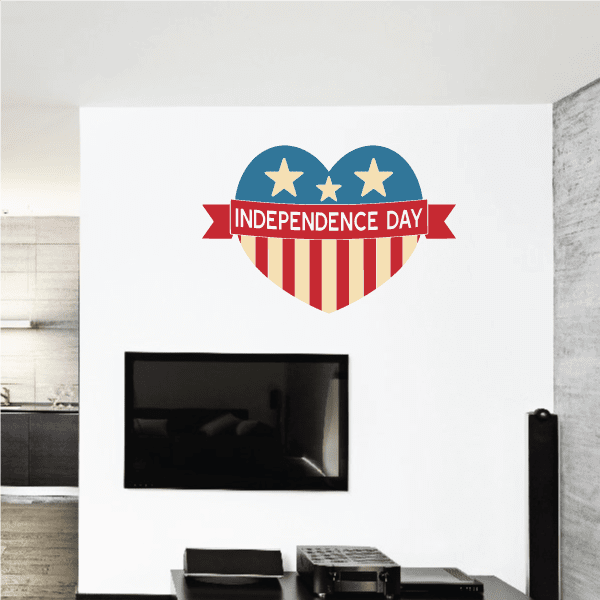 Image of Independence Day Heart Sticker