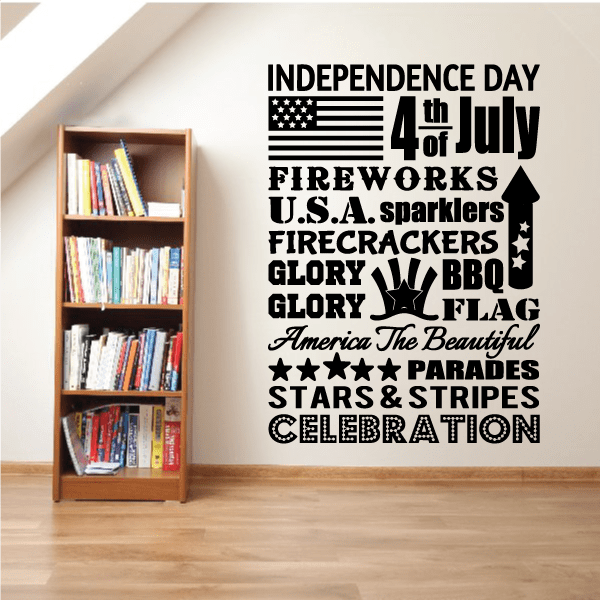 Image of Independence Day Iconic Typography Decal