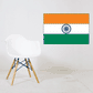 India flag sticker: rectangular tricolor with Ashoka Chakra emblem in center