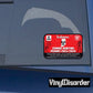 Indiana zombie hunting permit sticker with red and black badge and soldier silhouette