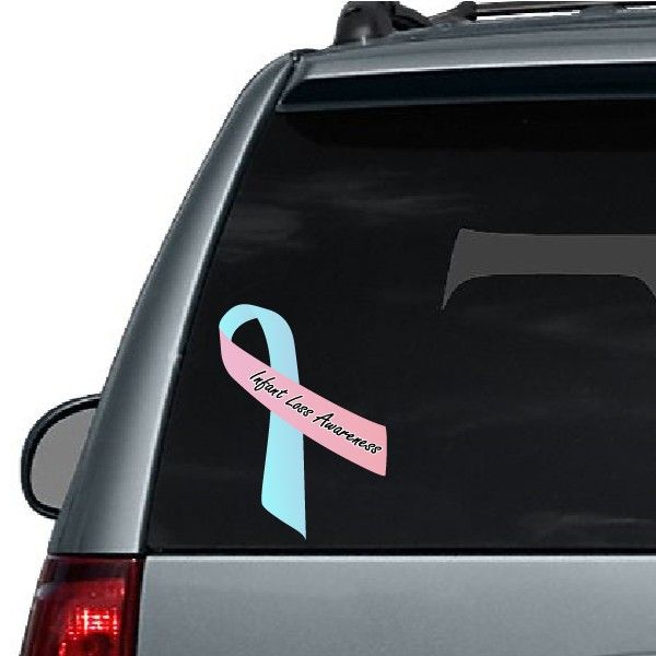 Image of Infant Loss Awareness Ribbon Vinyl Sticker