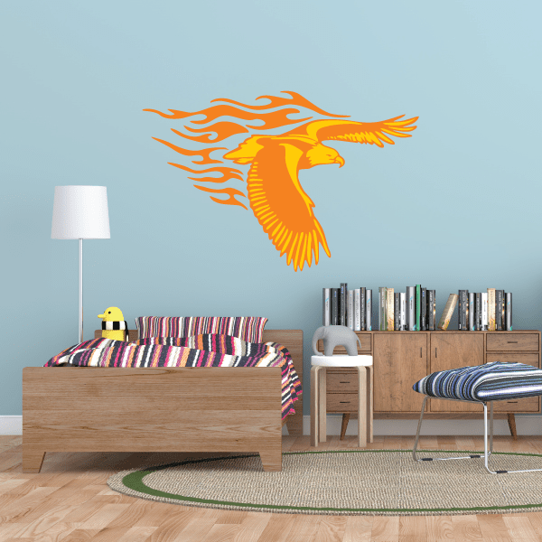 Inferno Eagle Flying Sticker – Vinyl Disorder