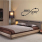 Infinity Love wall decal with infinity loop and bold black text