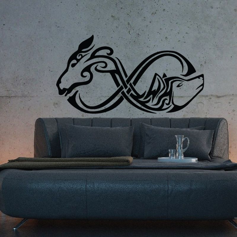 Image of Infinity Wolf and Deer Decal