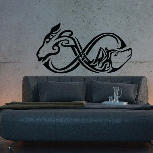 Image of Infinity Wolf and Deer Decal