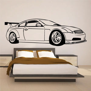Infintiy G35 car decal in black line art