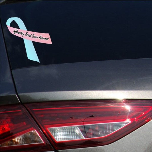 Image of Inflammatory Breast Cancer Awareness Ribbon Vinyl Sticker