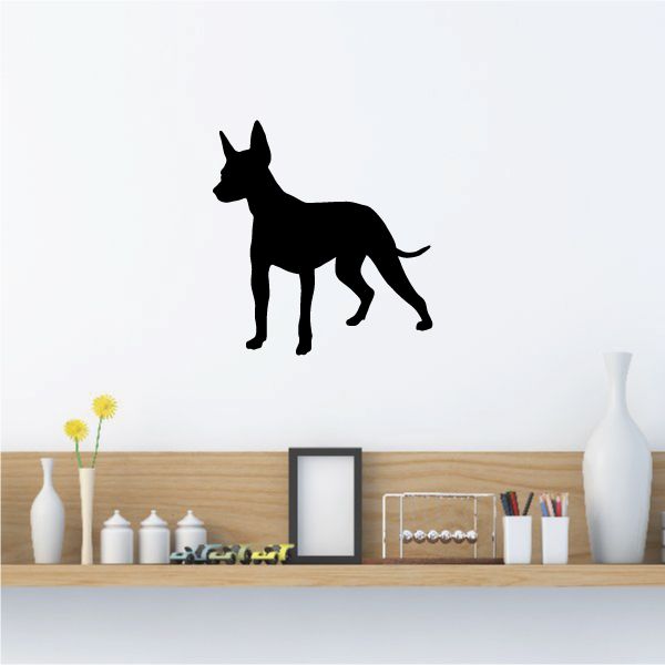 Black xoloitzcuintli dog decal silhouette