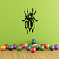 Black and yellow spider wall decal sticker with detailed legs and central emblem