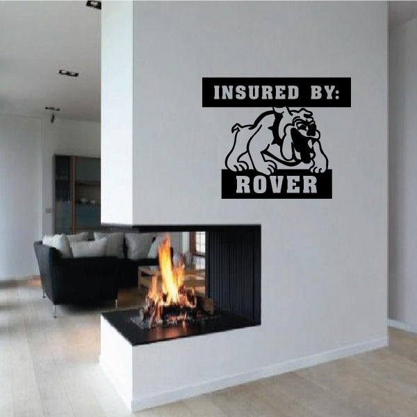 Image of Insured By Rover Bulldog Decal