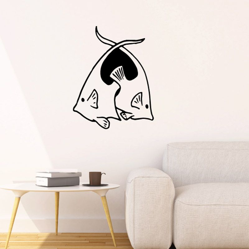 Image of Interlocked Angel Fish Pair Decal