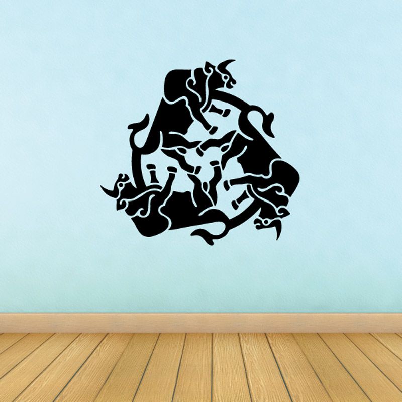 Image of Interlocking Bull Decal