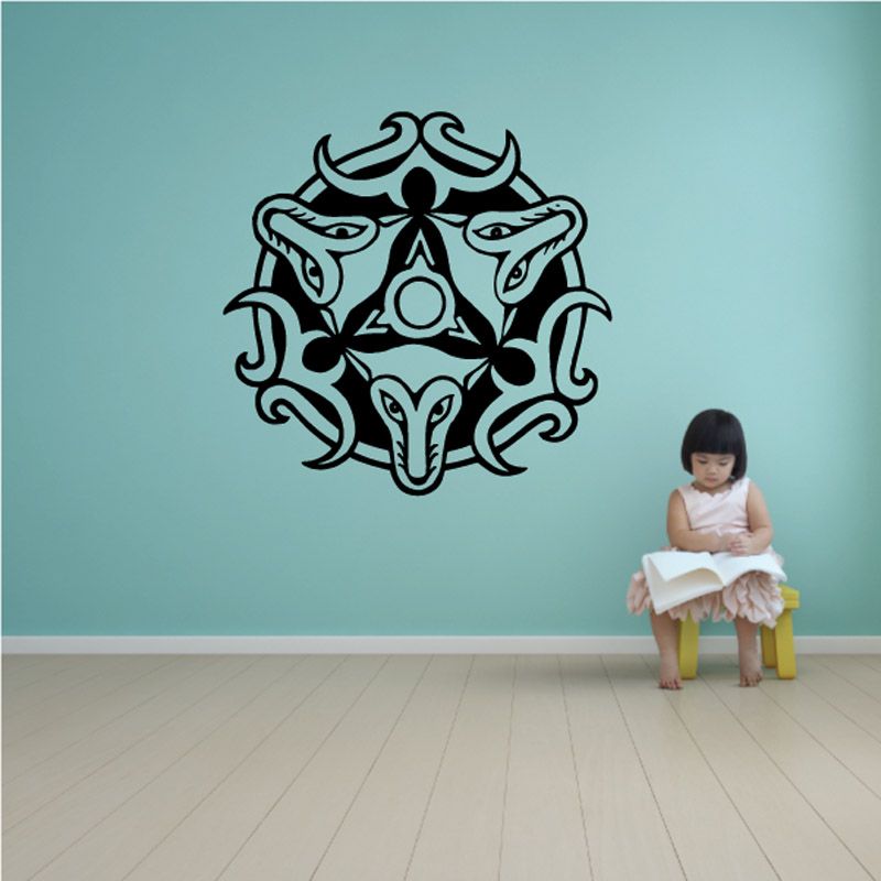 Image of Interlocking Cat Head Decal