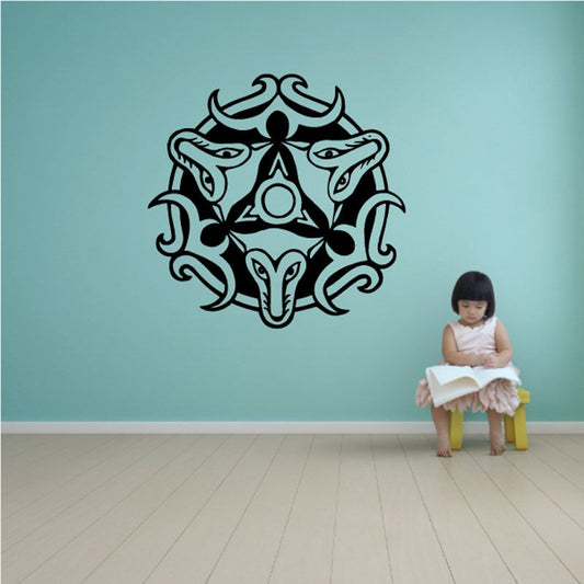 Image of Interlocking Cat Head Decal