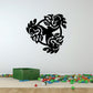 Black interlocking chicken decal graphic