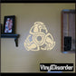 Interlocking dragon decal, beige celtic-style knotwork symbol