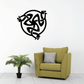 Black interlocking snake decal in a circular emblem