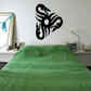 Interlocking snake pattern wall decal, black vinyl interwoven snake design