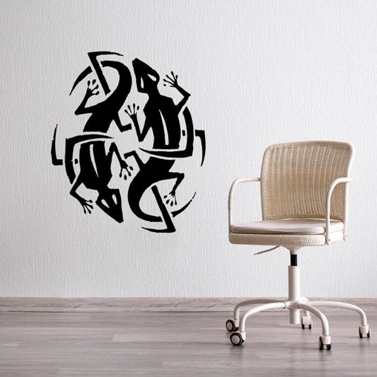 Image of Interlocking Style Lizards Decal