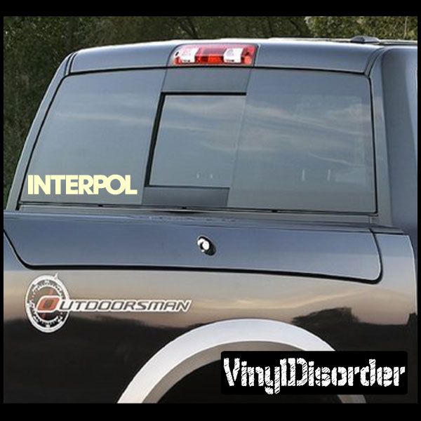 Interpol Decal – Vinyl Disorder