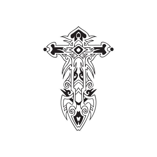 Image of Intricate Cross with Filligree Decal