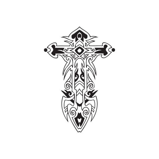 Image of Intricate Cross with Filligree Decal