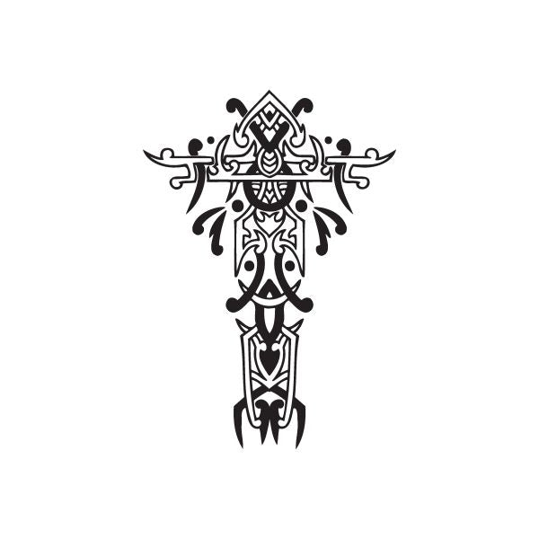 Image of Intricate Eastern Cross Decal