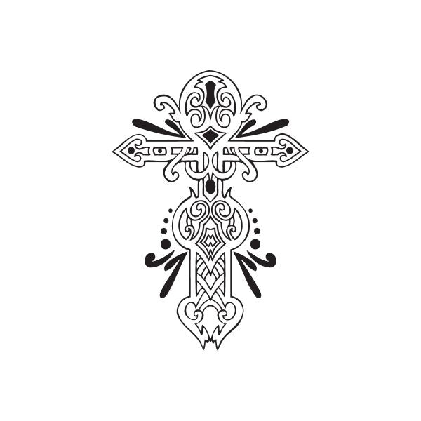 Image of Intricate Fancy Cross Decal