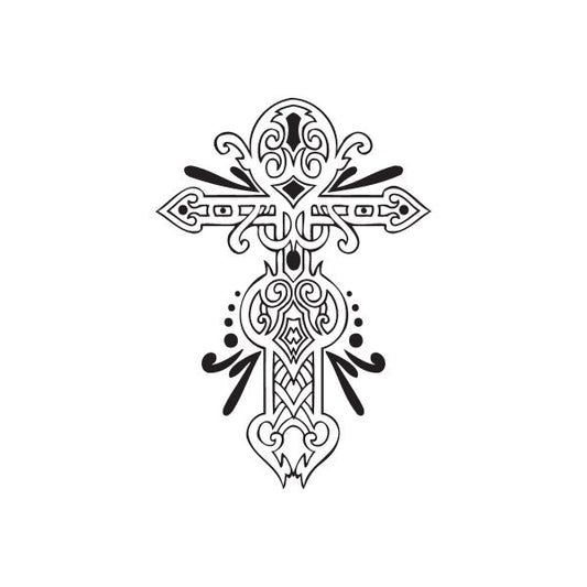 Image of Intricate Fancy Cross Decal