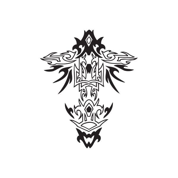 Image of Intricate Firey Cross Decal