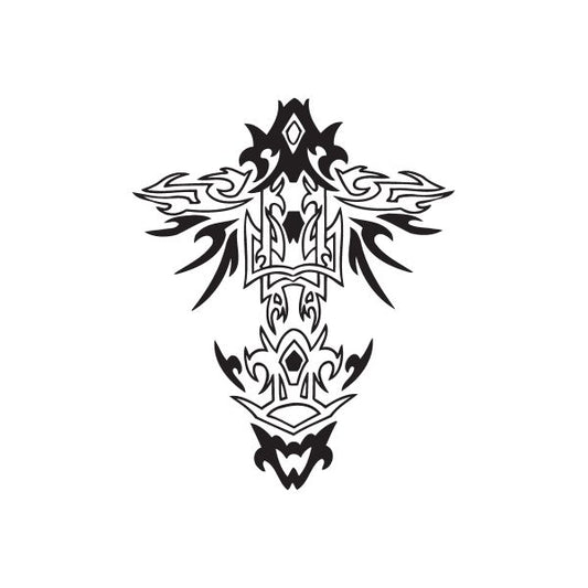 Image of Intricate Firey Cross Decal