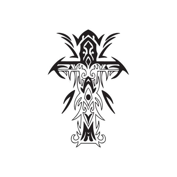 Image of Intricate Jester Cross Decal