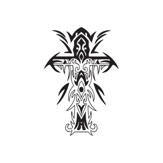 Image of Intricate Jester Cross Decal