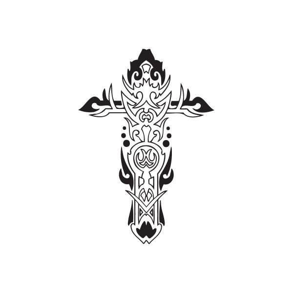 Image of Intricate Spiked Cross Decal