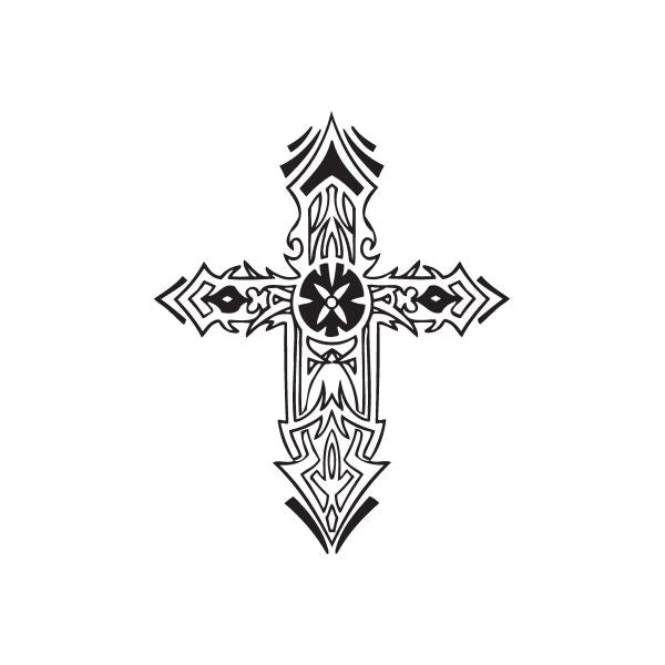 Image of Intricately Detailed Cross Decal