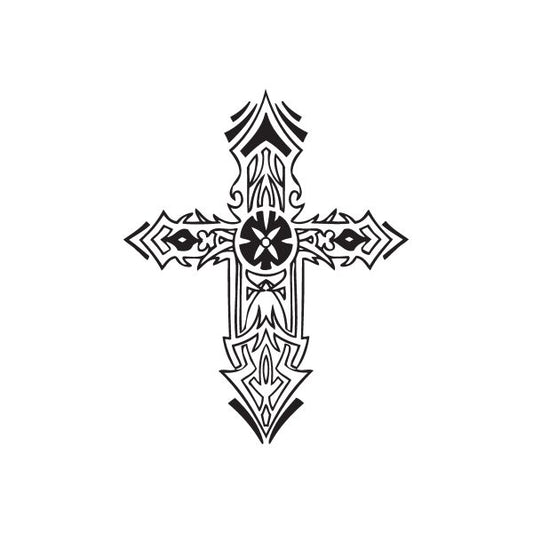 Image of Intricately Detailed Cross Decal