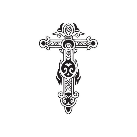 Image of Intricately Embellished Cross Decal