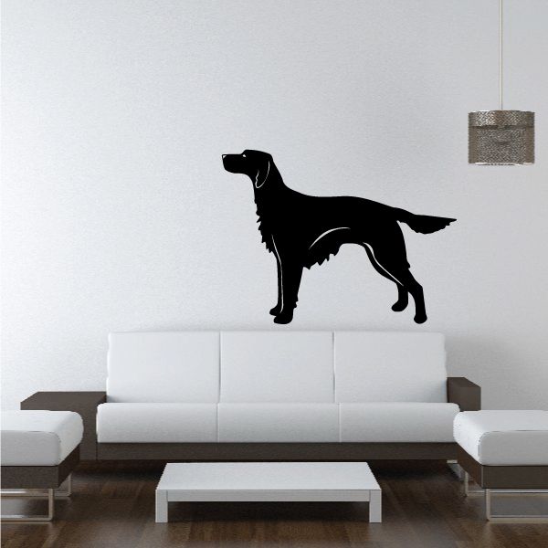 Irish Setter black dog silhouette decal