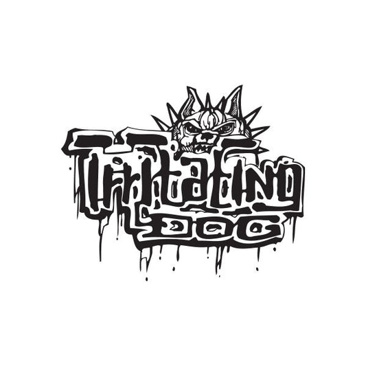 Image of Irritating Dog Text Graffiti Decal